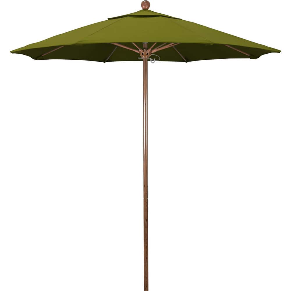 Patio Umbrellas; Diameter (Feet): 7.5; Height (Feet): 8.000; Fabric Color: Ginkgo; Base Included: No; Canopy Fabric: Pacifica; Fade Resistant: Yes; Additional Information: Push Lift; Frame Material: Aluminum