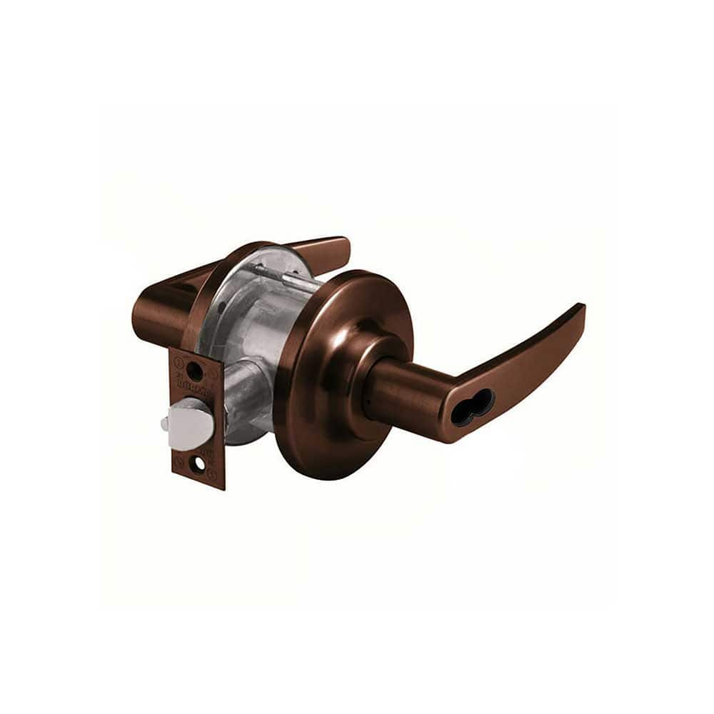 Lever Locksets; Type: Storeroom; Key Type: Keyed Different; Strike Type: ANSI 4-7/8; Finish/Coating: Oil Rubbed Bronze; Material: Steel; Material: Steel; Door Thickness: 1-3/8 ™1-3/4; Backset: 2.75; Lockset Grade: Grade 2; Cylinder Type: SFIC Less Core; M