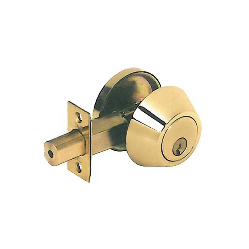 Deadbolts; Type: Single Cylinder; Key Type: Keyed Alike; Lock Type: Single Cylinder; Mount Type: Through Hole; Finish/Coating: Bright Brass; Material: Steel; Minimum Door Thickness: 1.375 in; Maximum Door Thickness: 1.75 in; Lockset Grade: Grade 3; Minimu