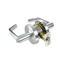 Lever Locksets; Type: Privacy; Key Type: Keyless; Strike Type: ASA Strike; Finish/Coating: Satin Chrome; Material: Brass/Zinc; Material: Brass/Zinc; Door Thickness: 1-3/4-2; Backset: 2.75; Lockset Grade: Grade 2; Cylinder Type: None; Minimum Order Quantit