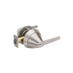 Lever Locksets; Type: Entry; Key Type: Keyed Different; Strike Type: ASA Strike; Finish/Coating: Satin Stainless Steel; Material: Steel; Material: Steel; Door Thickness: 1 5/8 - 1 7/8; Backset: 2.75; Lockset Grade: Grade 1; Cylinder Type: Conventional; Mi