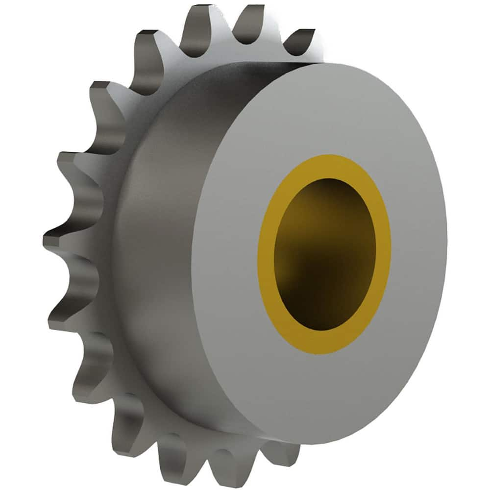 Chain Idler Sprockets; Bore Diameter: 1.0000; Hub Diameter: 2.6875; Pitch: 0.625 in; Compatible Shaft Diameter: 1 in; Number Of Strands: 1; Bearing Type: Plain; Material: Steel; Number of Teeth: 17; Minimum Order Quantity: Steel; Shaft Diameter (Inch): 1