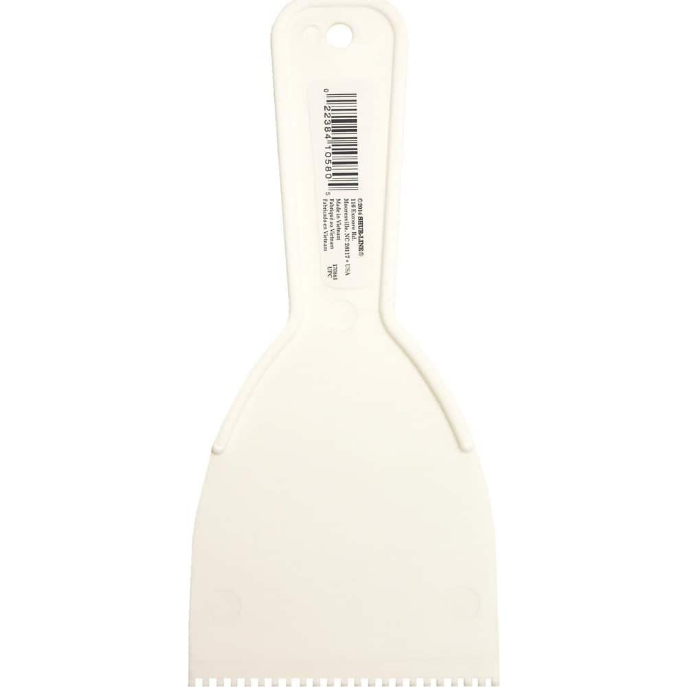 Putty Knife: Plastic, 3″ Wide Flexible, Plastic Handle