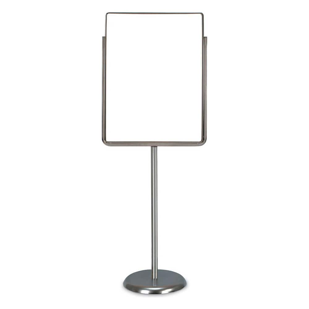 Sign Holders & Frames; Product Type: Sign Frame; Material: Aluminum; Color: Chrome; Indoor/Outdoor: Indoor; Mount Type: Free Standing; Sign Holder Height (Decimal Inch): 53.5; Sign Holder Width (Inch): 22; Signs Held: 1; Sign Holder Width: 22; Sign Holder