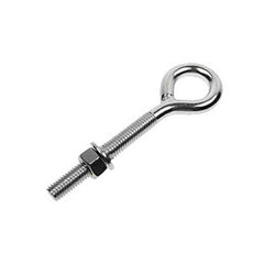 Fixed Lifting Eye Bolt: Without Shoulder, 1,200 lb Capacity, 5/16 ™ Thread, Steel Partially Threaded, 4-1/4″ Shank, 2-1/2″ Thread Length