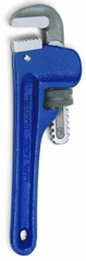 2-9/16" Pipe Capacity - 14" OAL - Cast Iron Heavy Duty Pipe Wrench - Caliber Tooling