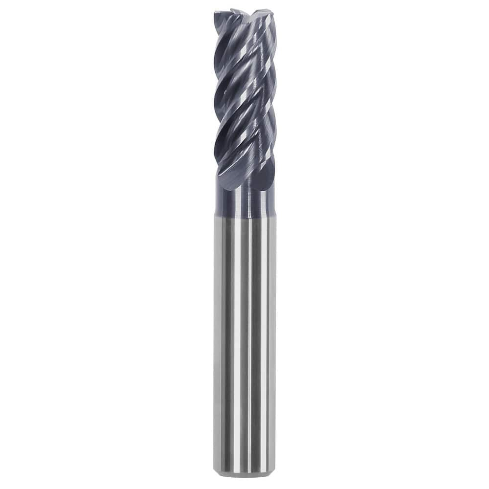 Corner Chamfer End Mill: 0.7874″ Dia, 1.4961″ LOC, 5 Flute, 0.0236″ Chamfer Width, Solid Carbide 4.13 mm OAL, AlTiN Coated