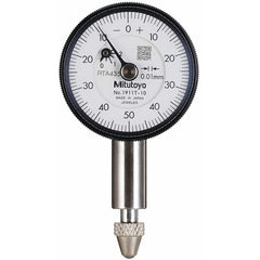 Dial Drop Indicators; Accuracy (Decimal Inch):  ™.001; Back Type: Flat; Indicator Style: Plunger; Bearing Type: Jeweled; Dial Graduation (Decimal Inch): 0.001000; Dial Reading: 0-20-0; Measuring Force (N): 0.3 to 1.8; Base Mount Type: Clamp-on; Dial Diame