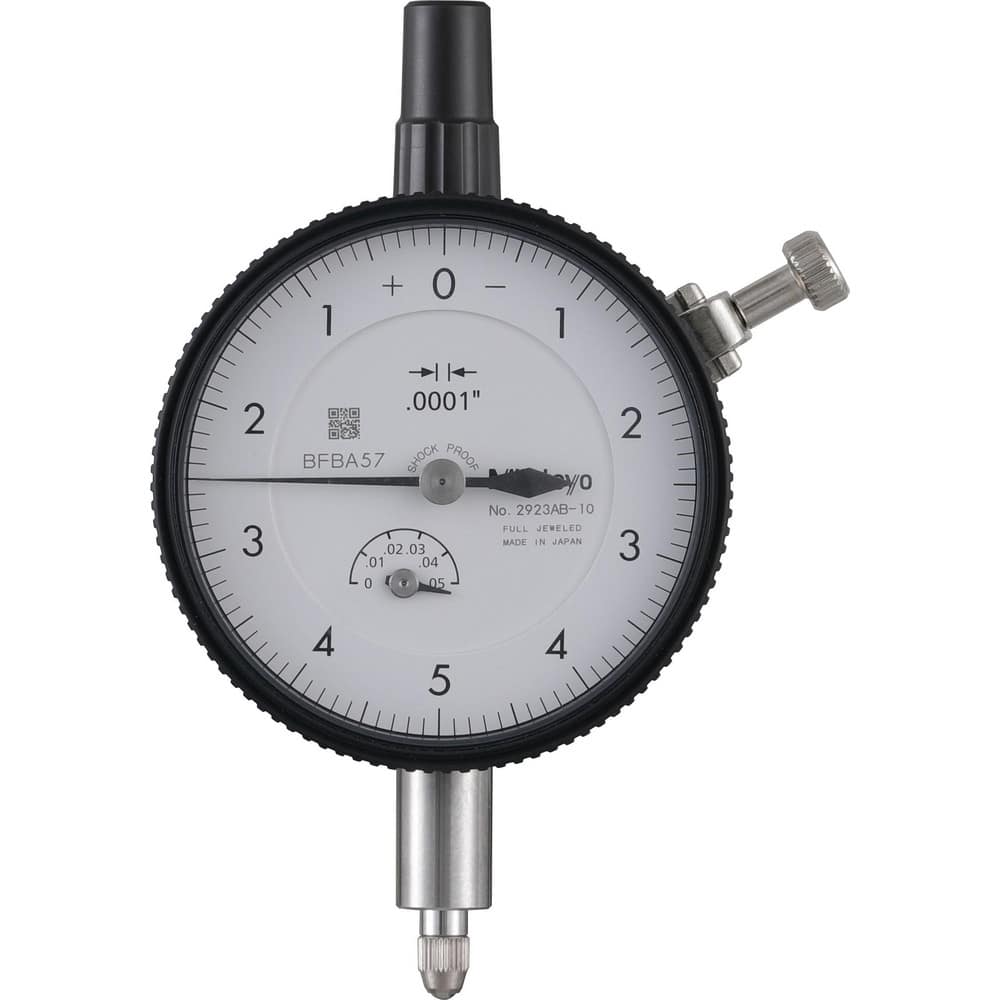 Dial Drop Indicators; Back Type: Flat; Indicator Style: Plunger; Bearing Type: Jeweled; Base Mount Type: Clamp-on