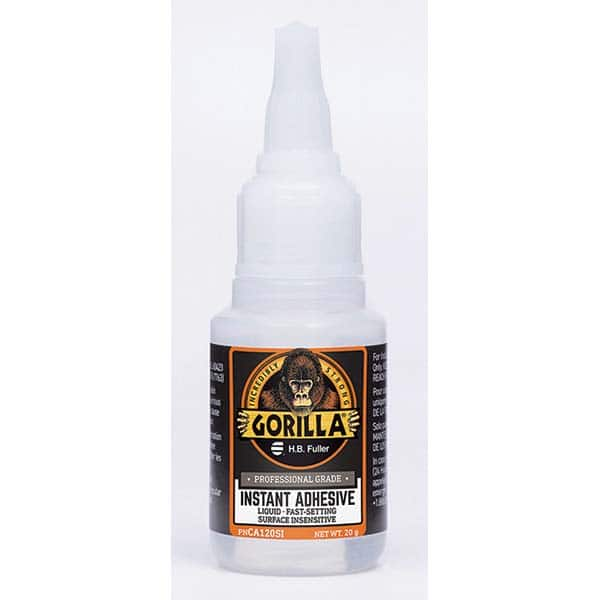 GorillaPro - 20 g Squeeze Bottle Clear Instant Adhesive - Caliber Tooling