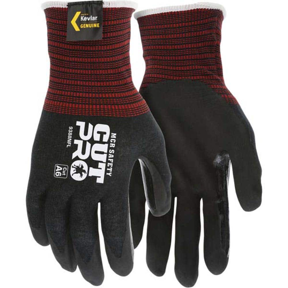 MCR Safety - Size S, ANSI Cut Lvl A6, Foam Nitrile Coated Cut Resistant Gloves - Exact Industrial Supply