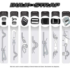 Bulk Strap - Slings & Tiedowns (Load-Rated) Type: Cam Buckle Length (Feet): 2 - Caliber Tooling