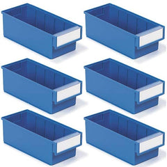 Plastic Hopper Shelf Bin: Blue