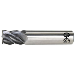 Square End Mill: 5/16'' Dia, 5/8'' LOC, 5/16'' Shank Dia, 2-1/2'' OAL, 5 Flutes, Solid Carbide Single End, EXO Finish, Helical Flute, 40 ° Helix, Centercutting, RH Cut, RH Flute, Series VGM5