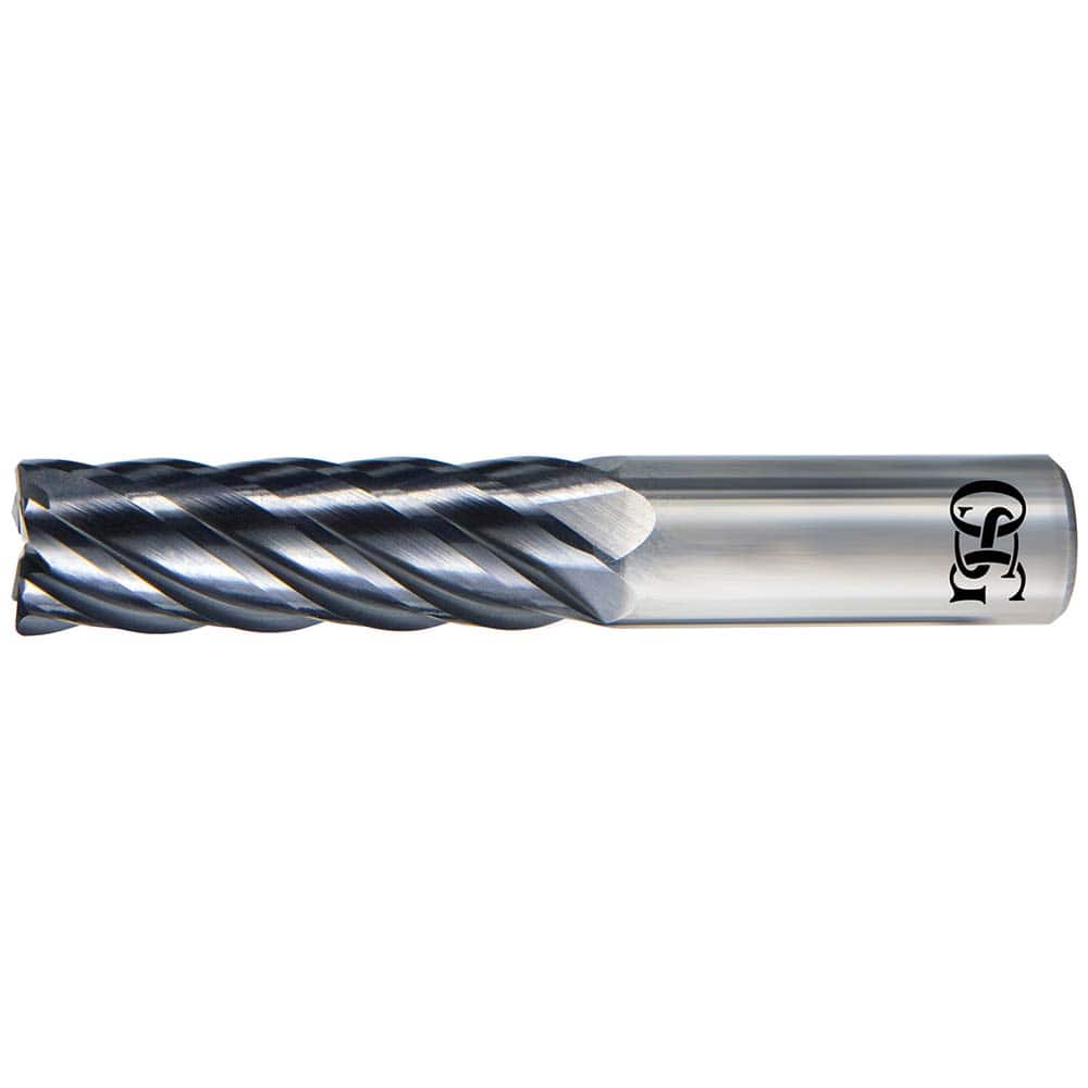 Corner Radius End Mill: 1/4″ Dia, 3/4″ LOC, 0.06″ Radius, 6 Flutes, Solid Carbide 2-1/2″ OAL, 1/4″ Shank Dia, 37 ° Helix, EXO Coated, Corner Radius End, Series VGM6