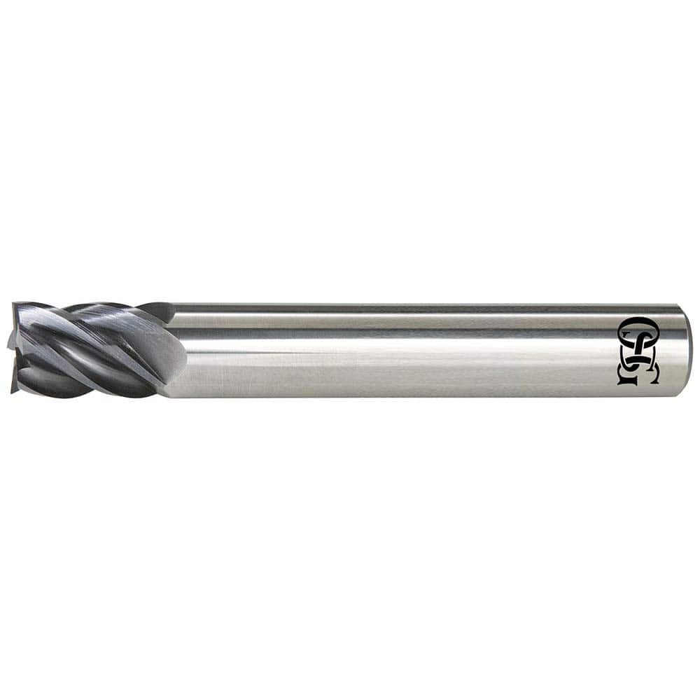 Square End Mill: 1/8'' Dia, 5/32'' LOC, 1/8'' Shank Dia, 2-1/4'' OAL, 5 Flutes, Solid Carbide Single End, EXO Finish, Helical Flute, 40 ° Helix, Centercutting, RH Cut, RH Flute, Series VGM5-LN