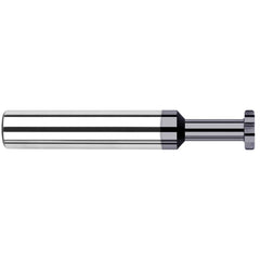 Harvey Tool - 1/16" Cut Diam, 1/32" Cut Width, 1/8" Shank, Straight-Tooth Woodruff Keyseat Cutter - Exact Industrial Supply