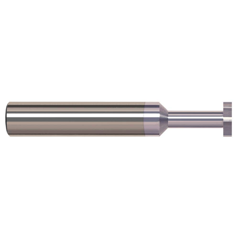 Harvey Tool - 1/4" Cut Diam, 1/8" Cut Width, 1/4" Shank, Straight-Tooth Woodruff Keyseat Cutter - Exact Industrial Supply