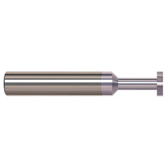 Harvey Tool - 1/4" Cut Diam, 1/8" Cut Width, 1/4" Shank, Straight-Tooth Woodruff Keyseat Cutter - Exact Industrial Supply