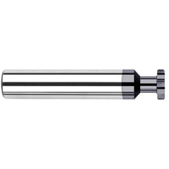 Harvey Tool - 1/4" Cut Diam, 1/16" Cut Width, 1/4" Shank, Straight-Tooth Woodruff Keyseat Cutter - Exact Industrial Supply