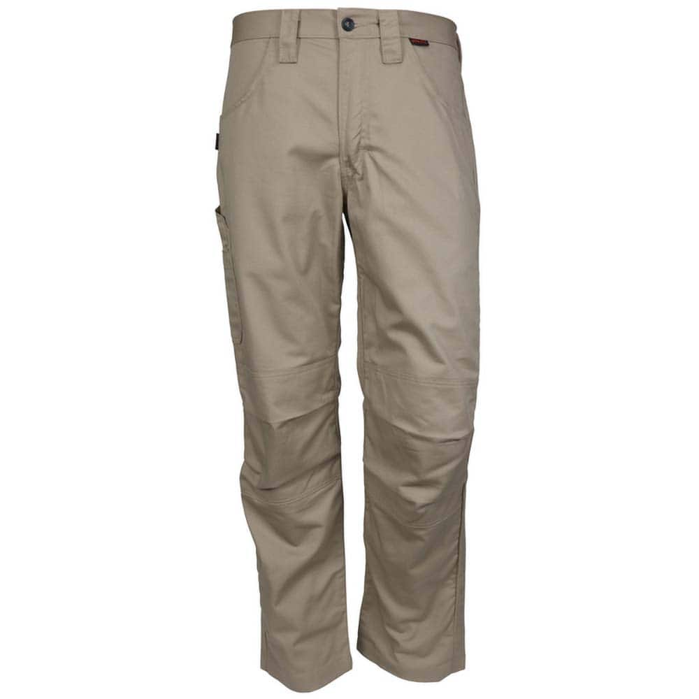 MCR Safety - Pants & Chaps; Garment Style: Pants ; Garment Type: Arc Flash; Flame Resistant/Retardant ; Waist Size (Inch): 46 ; Color: Tan ; Material: Cotton; Nylon Twill ; Hazardous Protection Level: HRC 2 - Exact Industrial Supply