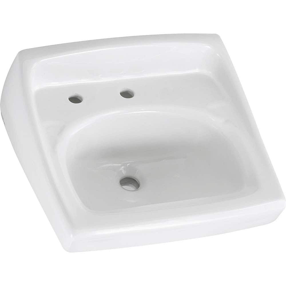 Sinks; Type: Wall-Hung Sink; Outside Length: 18-1/4; Outside Width: 20-1/2; Outside Height: 12-1/8; Inside Length: 10; Inside Width: 15; Depth (Inch): 6-1/2; Number of Compartments: 1.000; Includes Items: Wall-Hung Sink; Wall Hanger; Material: Vitreous Ch