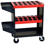Tool Storage Cart - Holds 48 Pcs. 40 Taper - Black/Red - Caliber Tooling