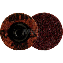 Quick-Change Disc: Roloc TS, 2″ Disc Dia, Ceramic, Non-Woven Brown, Non-Woven Backed, 25,000 RPM