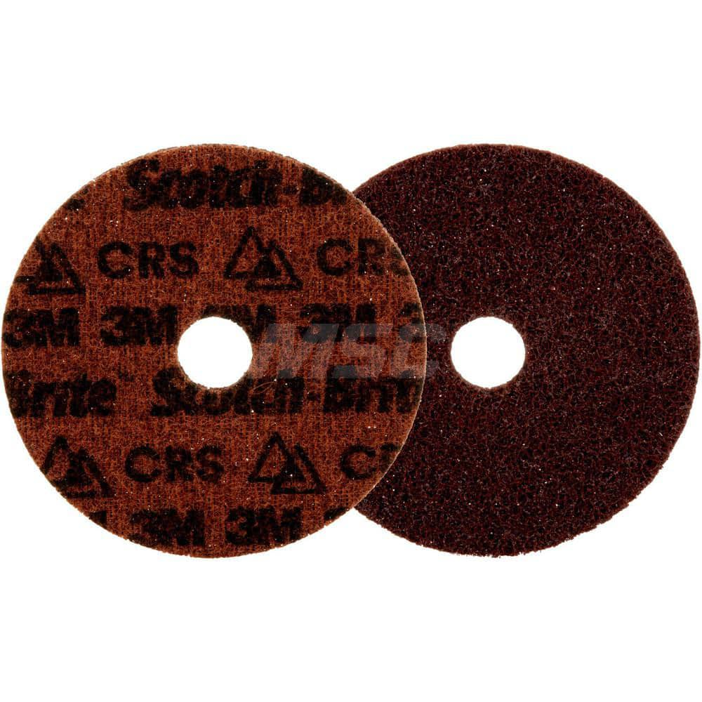 Quick-Change Disc: CD, 5″ Disc Dia, Ceramic, Non-Woven Brown, Non-Woven Backed, 12,000 RPM