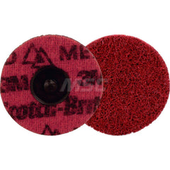 Quick-Change Disc: Roloc TR, 3″ Disc Dia, Ceramic, Non-Woven Red, Non-Woven Backed, 20,000 RPM