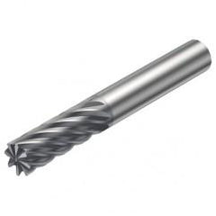 R215.36-05030-AC13H 1610 5mm 6 FL Solid Carbide End Mill - Corner chamfer w/Cylindrical Shank - Caliber Tooling