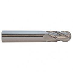 25mm TuffCut GP Standard Length 4 Fl Ball Nose TiN Coated Center Cutting End Mill - Caliber Tooling