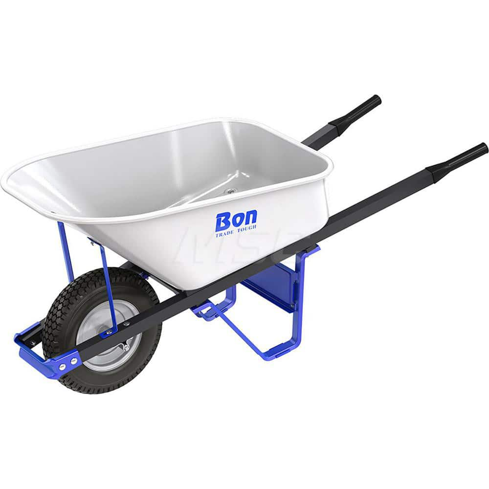 Wheelbarrows; Volume Capacity: 6.0; Load Capacity: 250; Wheel Type: Flat-Free Wheel; Wheel Material: Rubber; Tray Material: Steel; Handle Material: Steel; Capacity (Lb.): 6.0