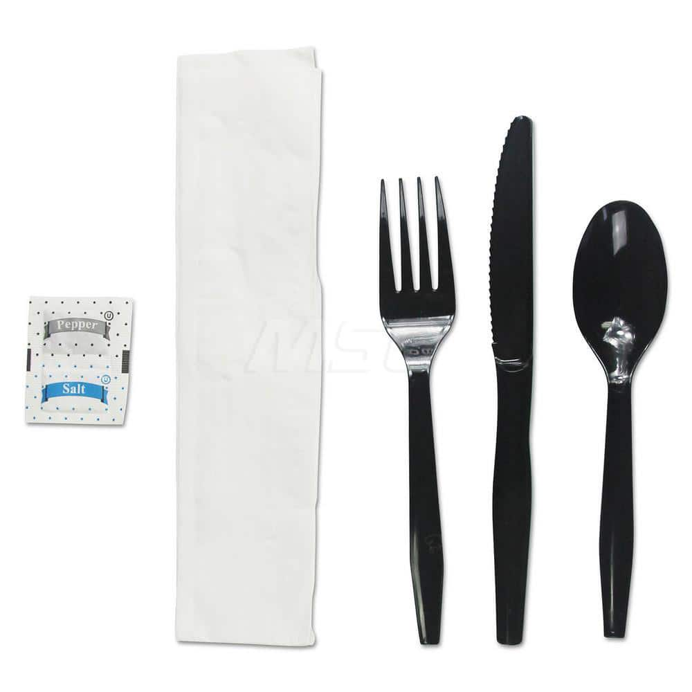 Paper & Plastic Cups, Plates, Bowls & Utensils; Flatware Type: Plastic Utensil Set; Material: Plastic; Color: Black; Disposable: Disposable