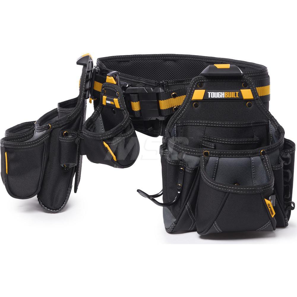 Tool Aprons & Tool Belts; Tool Type: Tool Belt; Minimum Waist Size: 32; Maximum Waist Size: 48; Material: Polyester; Number of Pockets: 22.000; Color: Yellow; Black; Belt Type: Padded; Adjustable; Overall Width: 24; Overall Length: 10.00; Insulated: No; T