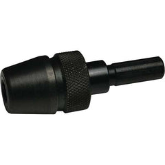 Drill Chuck: 1/4 to 3/8″ Capacity, Integral Shank Mount, 1/4 Keyless, Straight Shank