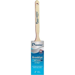 Premier Paint Roller - 2" Tapered Polyester Sash Brush - 2-11/16" Bristle Length, 7" Wood Sash Handle - Caliber Tooling