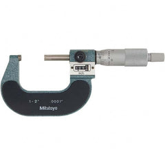 Mitutoyo - Mechanical Outside Micrometers Minimum Measurement (Decimal Inch): 1.0000 Maximum Measurement (Decimal Inch): 2.0000 - Caliber Tooling