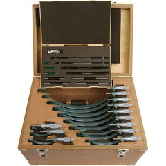 Mitutoyo - Mechanical Outside Micrometer Sets Minimum Measurement (Inch): 0 Maximum Measurement (Inch): 12.0000 - Caliber Tooling