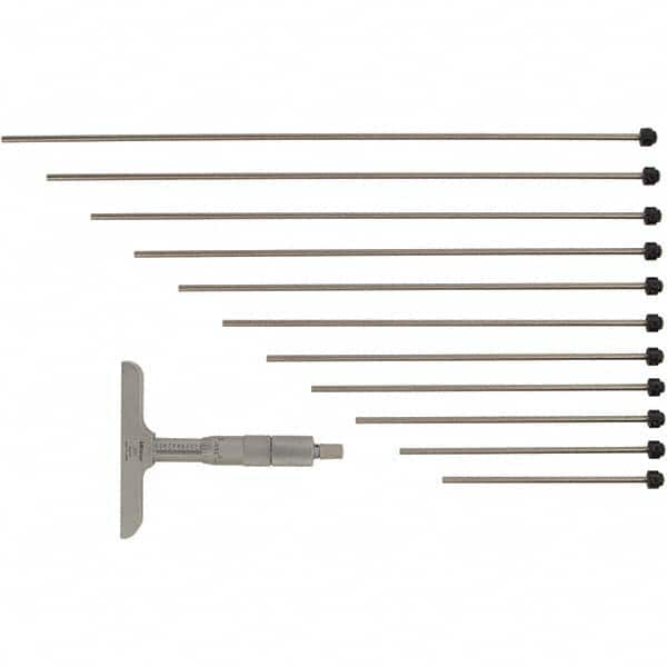 Mitutoyo - Mechanical Depth Micrometers Minimum Measurement (Decimal Inch): 0 Maximum Measurement (Decimal Inch): 12 - Caliber Tooling