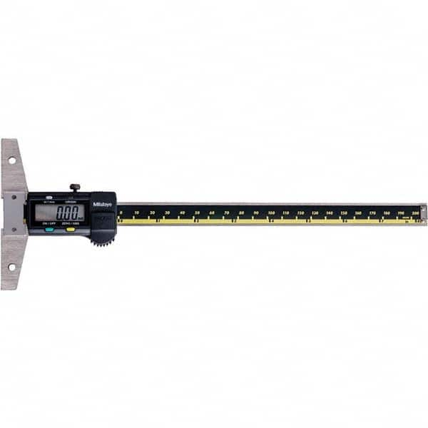 Mitutoyo - Electronic Depth Gages Minimum Measurement (Decimal Inch): 0 Maximum Measurement (Decimal Inch): 8.0000 - Caliber Tooling