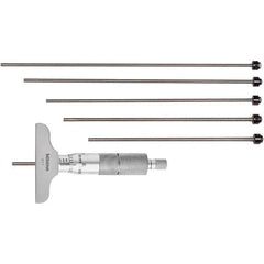 Mitutoyo - Mechanical Depth Micrometers Minimum Measurement (Decimal Inch): 0 Maximum Measurement (Decimal Inch): 6.00 - Caliber Tooling