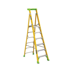 Louisville - Rolling & Wall Mounted Ladders & Platforms; Type: Aluminum ; Style: Combo Straight & Platform Ladder ; Number of Steps / Rungs: 6 ; Height (Inch): 36 ; Load Capacity (Lb.): 375.000 ; Base Width (Inch): 28-1/2 - Exact Industrial Supply