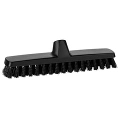 Scrub & Scouring Brushes; Type: Deck Scrub Brush; Bristle Material: Polypropylene; Overall Length (Decimal Inch): 12.00000; Overall Length (Inch): 12; Block/Handle Material: Plastic; Color: Black; Flagged: No; Application: Foodservice; Food Processing; Br