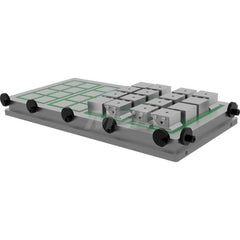 Electro-Permanent Magnetic Chucks; Shape: Rectangle; Length (Inch): 36; Width/Diameter (Inch): 16; Height (Inch): 2; Number of Poles: 72; Magnet Pole Type: Square; Pole Alignment: 2″ x 2″; Operating Frequency (Hz): 50/60; Clamping Force: 170 N/sq. cm