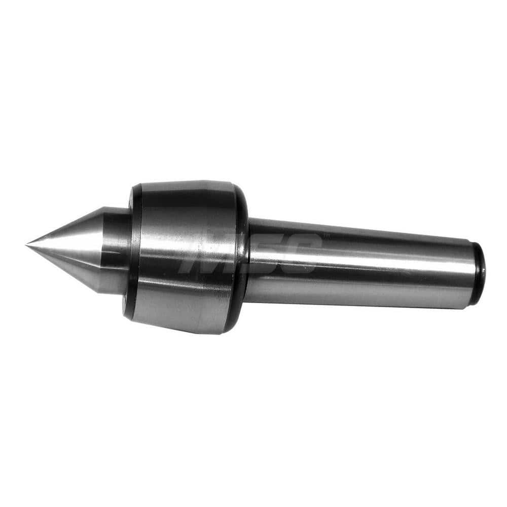 Live Center: Taper Shank, 1.8898″ Head Length 1,200 lb Workpiece Weight, 4,000 Max RPM, Standard Point