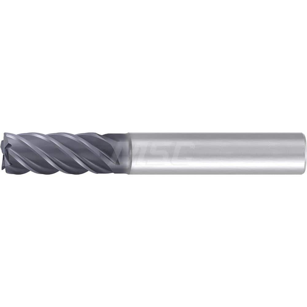 1/4″ Diam 5-Flute 35/38° Solid Carbide 0.005″ Corner Chamfer Roughing & Finishing End Mill AlCr Finish, 3/4″ LOC, 2-1/2″ OAL, 1/4″ Shank Diam, Centercutting, Standard Length