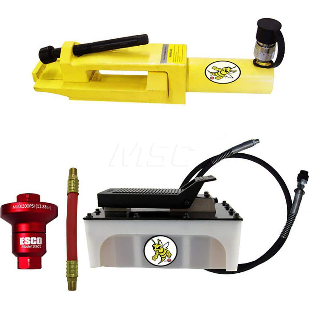 Tire Changers & Balancers; Type: Tire Bead Breaker; Rim Size: 25 - 51; Includes: Coupler; 5 qt Hydraulic Pump; Hose; Air Reducer w/6″ Whip Hose; Bead Breaker; Cylinder Stroke Length (Inch): 4-1/4