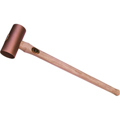 Osca - Non-Marring Hammers; Head Type: Rectangular ; Head Material: Brass ; Handle Material: Wood ; Head Weight Range: 3 - 5.9 lbs. ; Face Diameter Range: 1" - Exact Industrial Supply