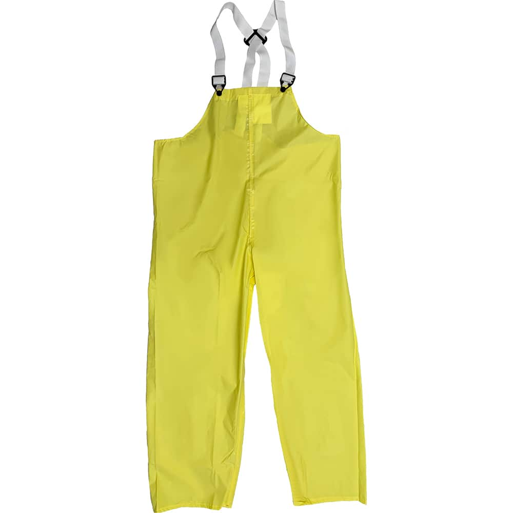 Louisiana Professional Wear - Rain & Chemical Wear; Garment Style: Bib Overall; Suspenders ; Garment Type: Flame Resistant; Waterproof; Rain ; Material: Polyurethane/Nylon ; Size: Small ; Color: Lemon Yellow ; Certification Type: ASTM D6413